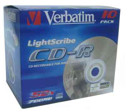 Verbatim Cd-r 700mb80min Lightscribe 10uds  Lpi
